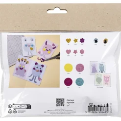 Mini DIY Kit Dekoration, Monster Collage, pastellblå, pastellgrön, pastellrosa, pastelllila, 1 förp.