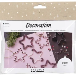 Mini DIY Kit Dekoration, Stjärnor, röd, 1 förp.