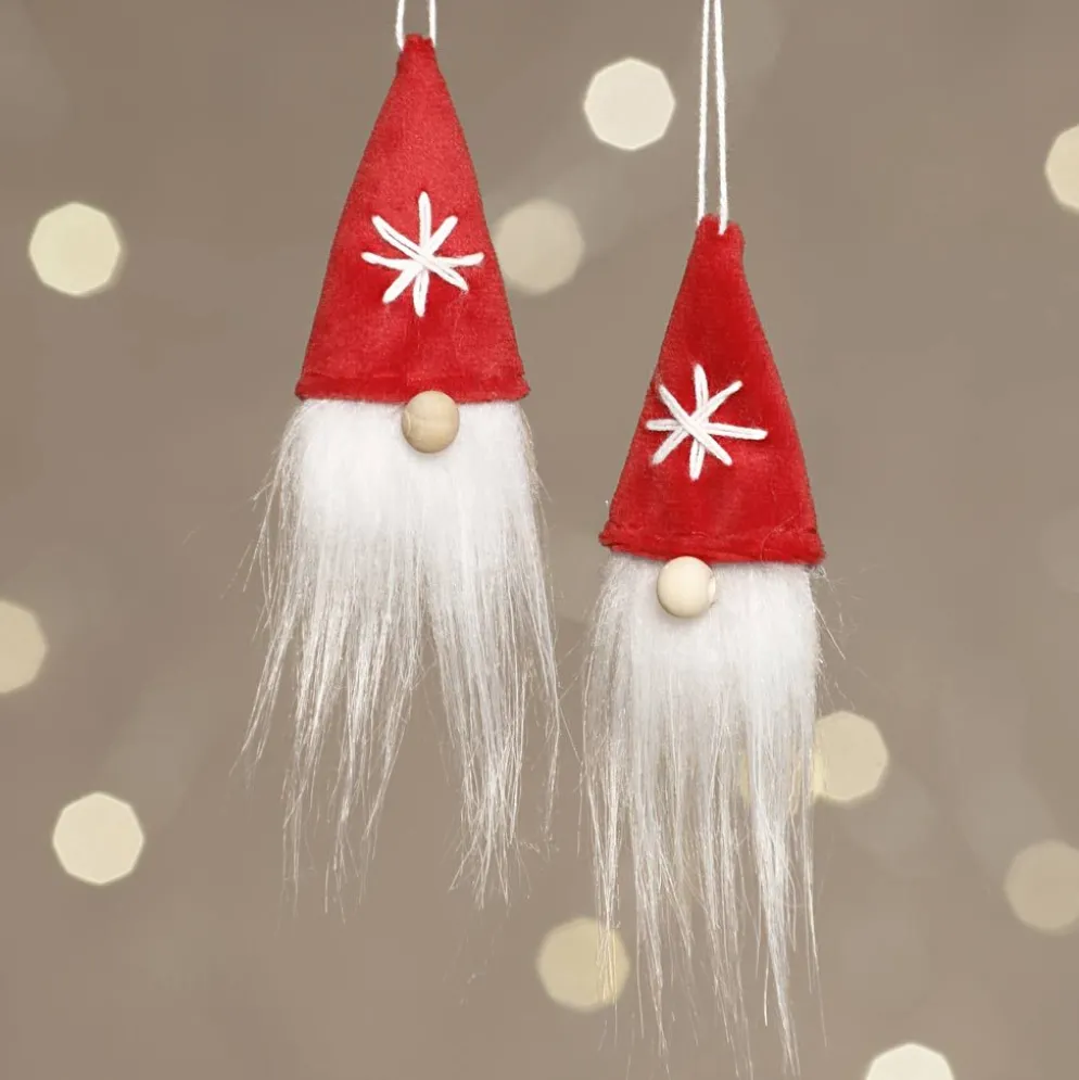 Mini DIY Kit, hängande tomtenissar, H: 11 cm, 1 förp.