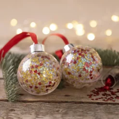 Mini DIY Kit Julgranskulor, Paljetter, 1 förp.