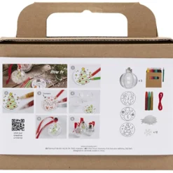 Mini DIY Kit Julgranskulor, Teckningar, 1 förp.