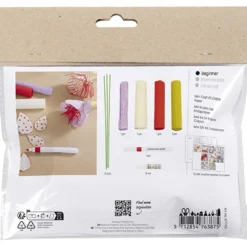Mini DIY Kit Kräppapper, Blommor, pastellfärger, 1 förp.