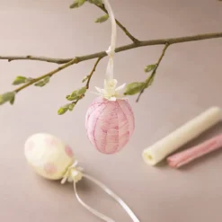 Mini DIY Kit Kräppapper, Ägg, ljusrosa, ljusgul, 1 förp.