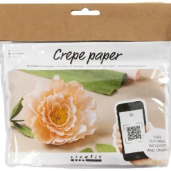 Mini DIY Kit Kräppapper, Pion, Stretchbarhet: 180%, 105 g, 1 förp.