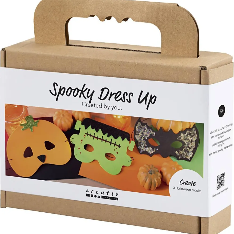 Mini DIY Kit Läskig Utklädnad, Masker, halloweenfärger, 1 förp.