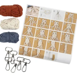 Mini DIY Kit Makramé, Nyckelringar, 1 förp.
