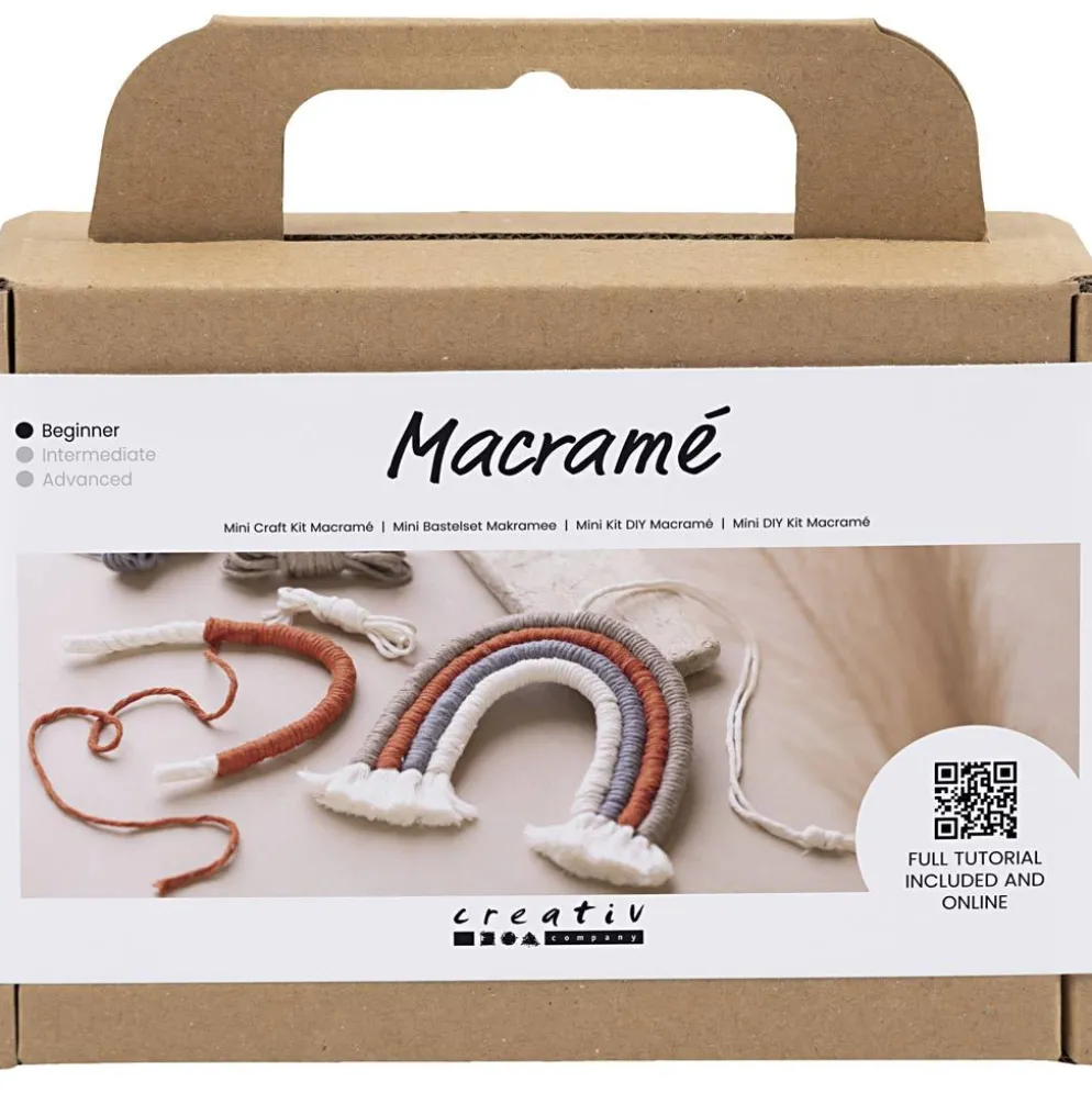 Mini DIY Kit Makramé, Regnbåge, 1 förp.