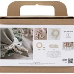 Mini DIY Kit Makramé, Servettring, off white, 1 förp.