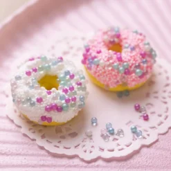 Mini DIY Kit Modellera, Donuts, rosa, turkos, vit, gul, 1 förp.