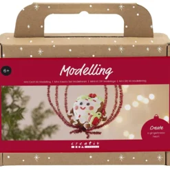 Mini DIY Kit Modellera, Hjärtformad julfigur, mixade färger, 1 förp.