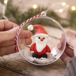 Mini DIY Kit Modellera, Jultomte, röd/vit, 1 förp.