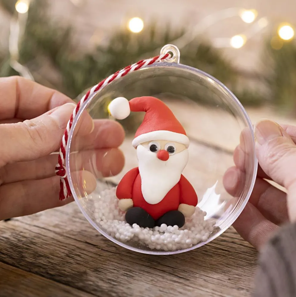Mini DIY Kit Modellera, Jultomte, röd/vit, 1 förp.