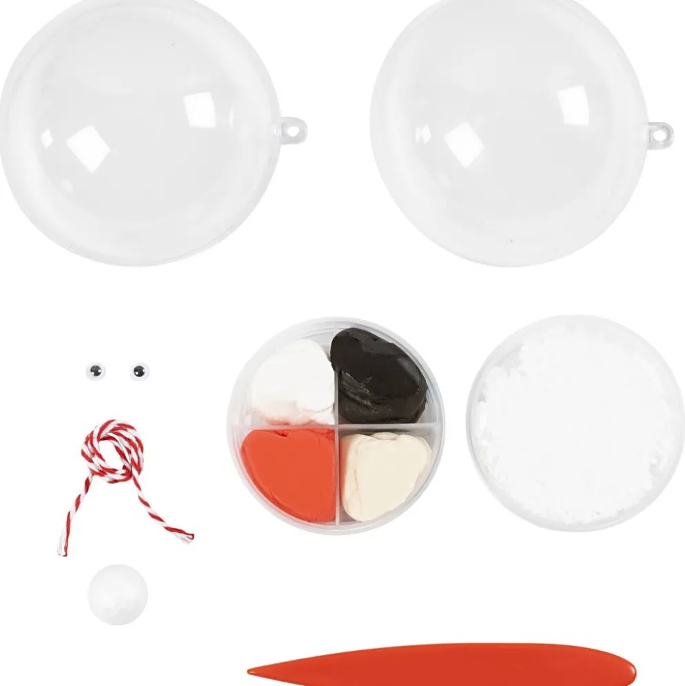 Mini DIY Kit Modellera, Jultomte, röd/vit, 1 förp.