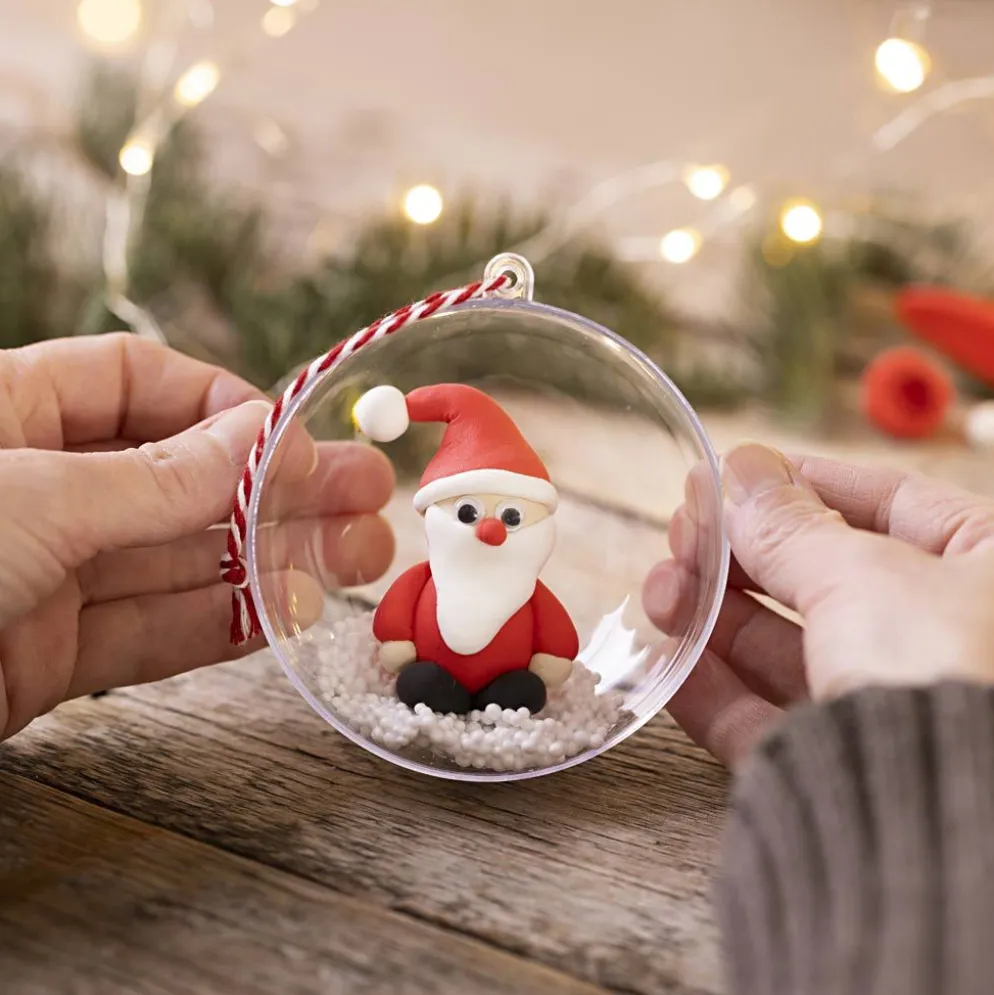 Mini DIY Kit Modellera, Jultomte, röd/vit, 1 förp.