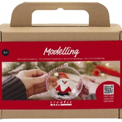 Mini DIY Kit Modellera, Jultomte, röd/vit, 1 förp.