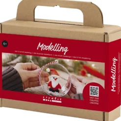 Mini DIY Kit Modellera, Jultomte, röd/vit, 1 förp.