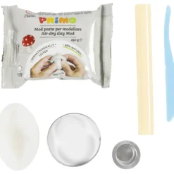 Mini DIY Kit Modellera, Ljushållare med skal, off white, 1 förp.