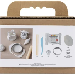 Mini DIY Kit Modellera, Ljushållare med skal, off white, 1 förp.