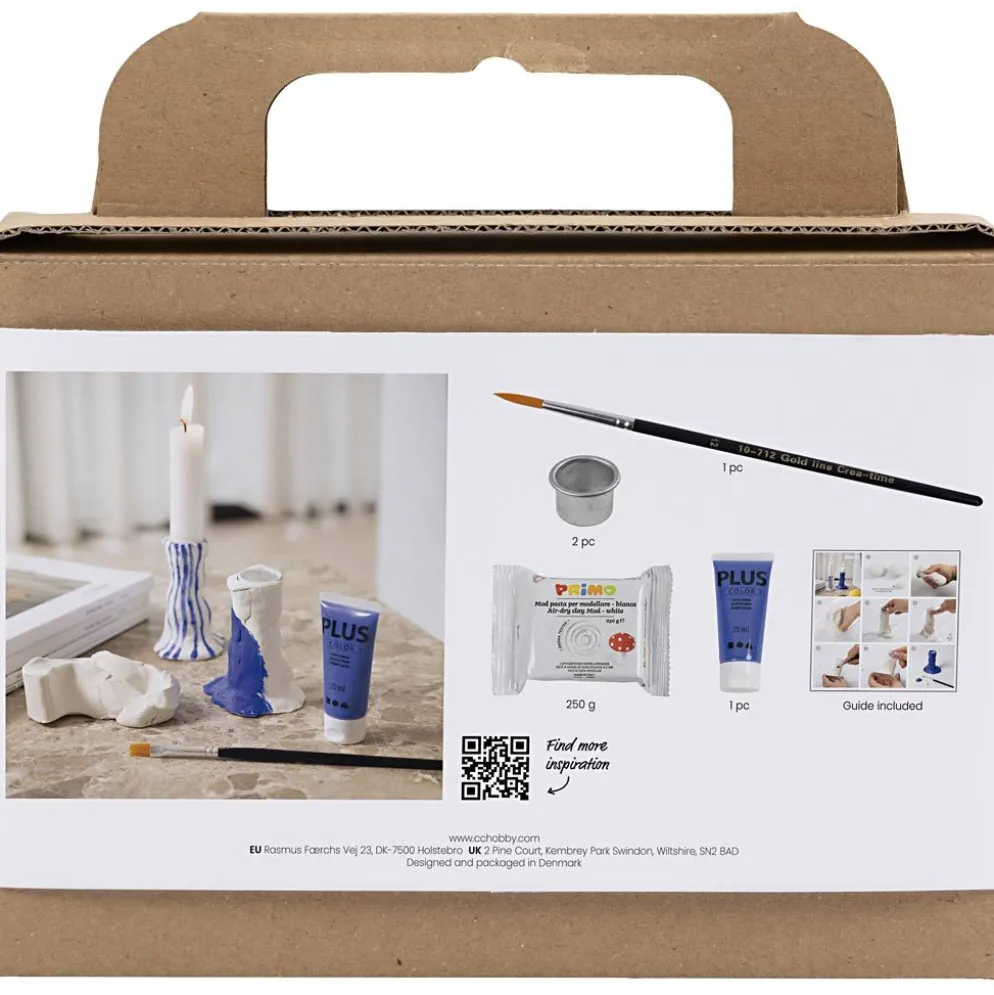 Mini DIY Kit Modellera, Ljusstake, ultra marine, 1 förp.