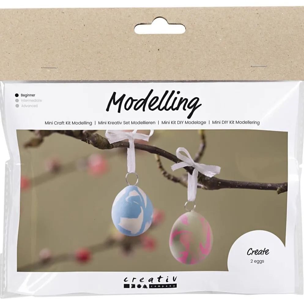 Mini DIY Kit Modellera, Marmorerade ägg, 1 förp.