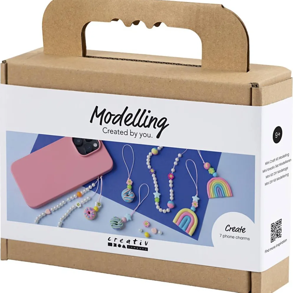 Mini DIY Kit Modellera, Mobilcharm, mixade färger, 1 förp.