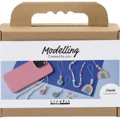 Mini DIY Kit Modellera, Mobilcharm, mixade färger, 1 förp.