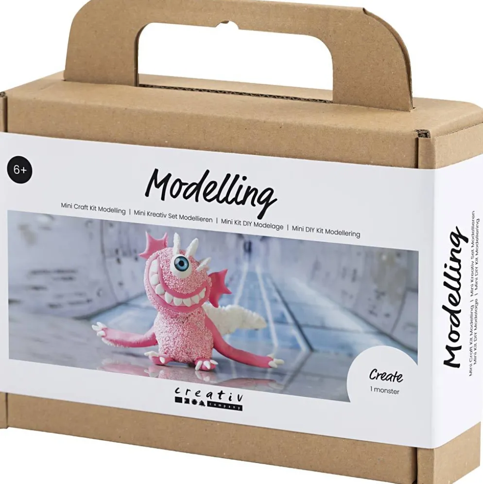Mini DIY Kit Modellera, Monster Sally, ljusrosa, 1 förp.