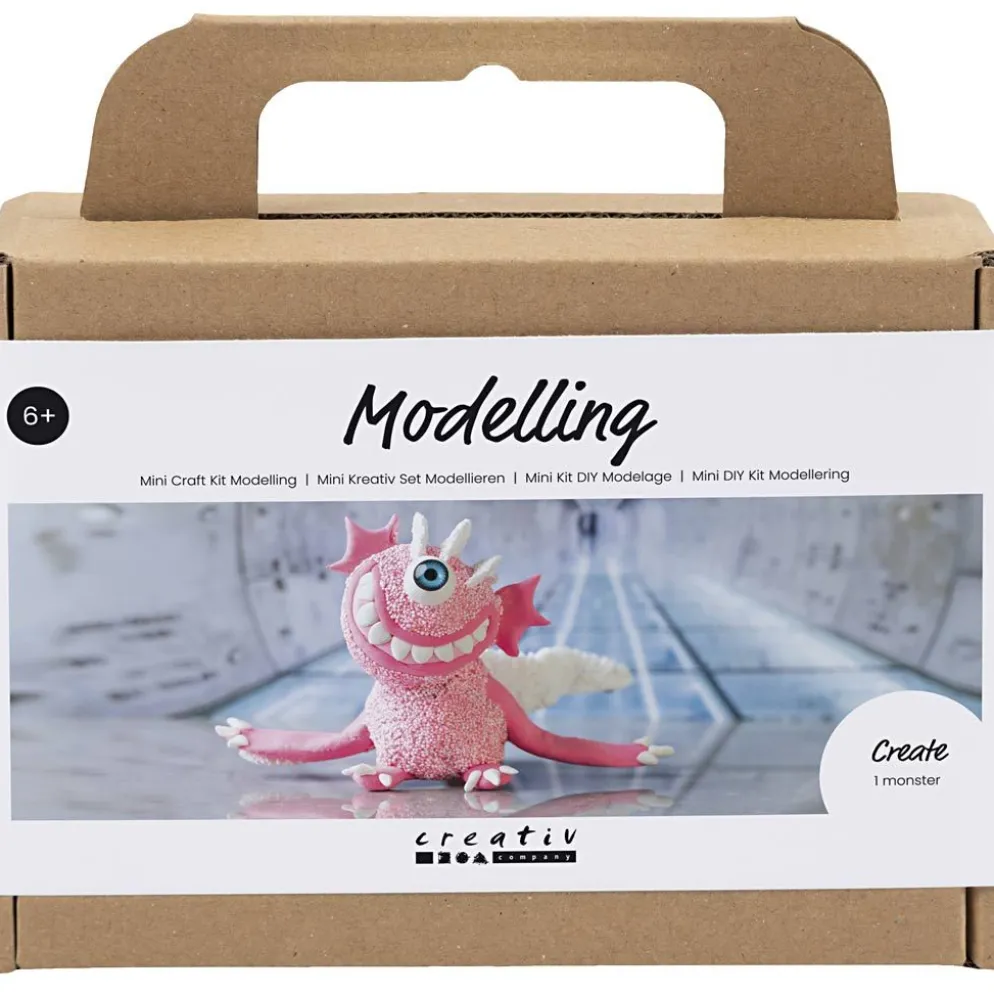 Mini DIY Kit Modellera, Monster Sally, ljusrosa, 1 förp.