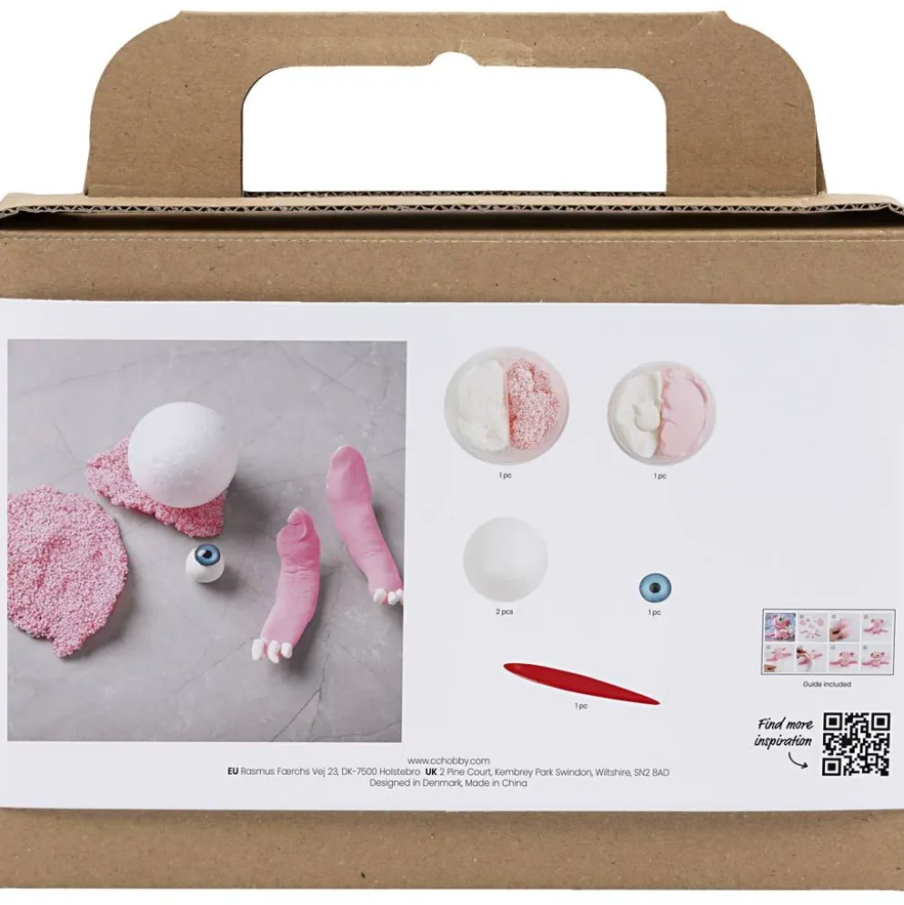 Mini DIY Kit Modellera, Monster Sally, ljusrosa, 1 förp.