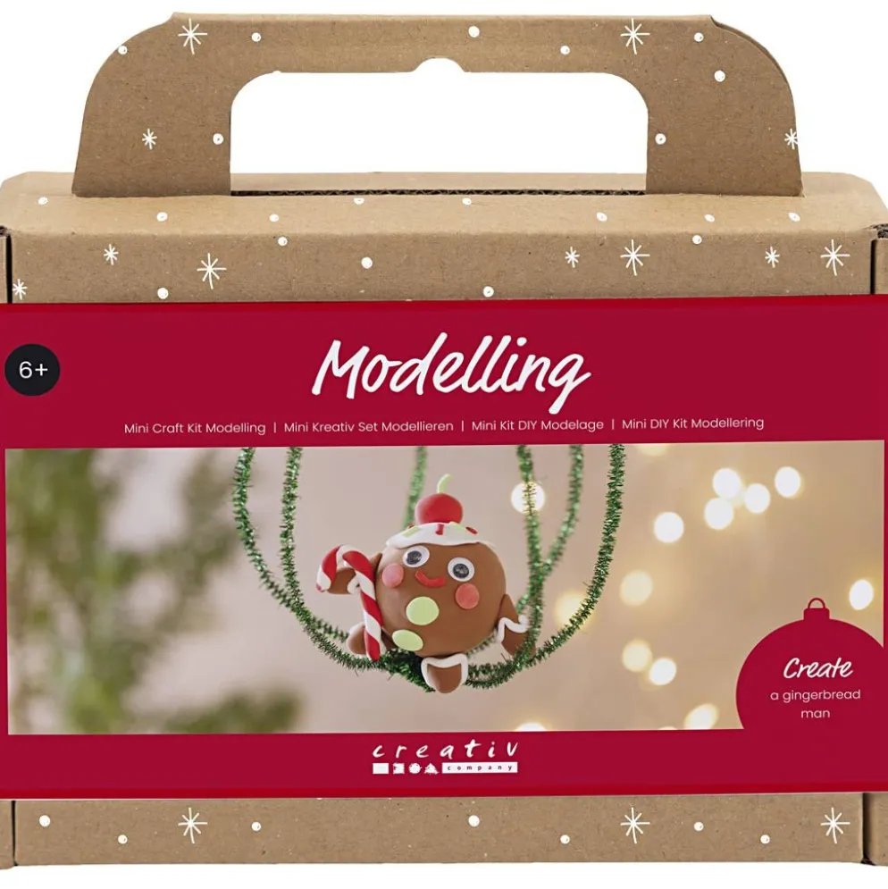 Mini DIY Kit Modellera, Pepparkaksgubbe, mixade färger, 1 förp.