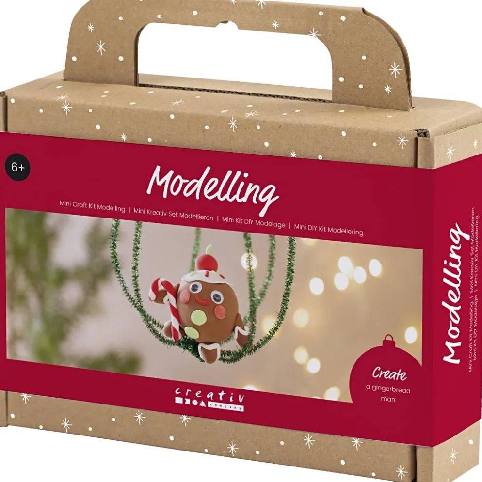 Mini DIY Kit Modellera, Pepparkaksgubbe, mixade färger, 1 förp.