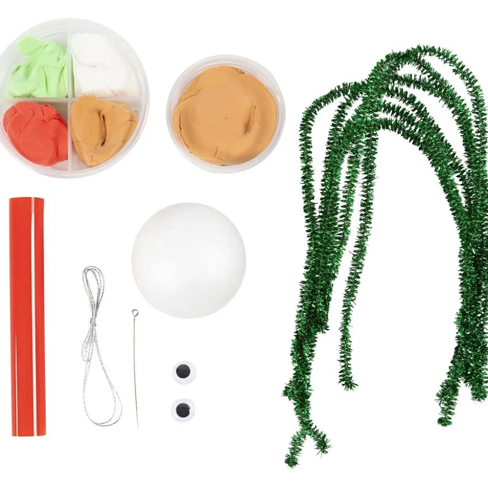 Mini DIY Kit Modellera, Pepparkaksgubbe, mixade färger, 1 förp.