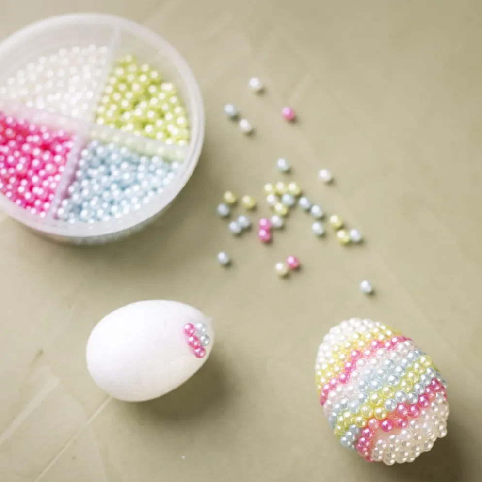 Mini DIY Kit Modellera, Pärlägg, pastellfärger, 1 förp.