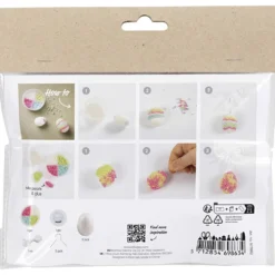 Mini DIY Kit Modellera, Pärlägg, pastellfärger, 1 förp.