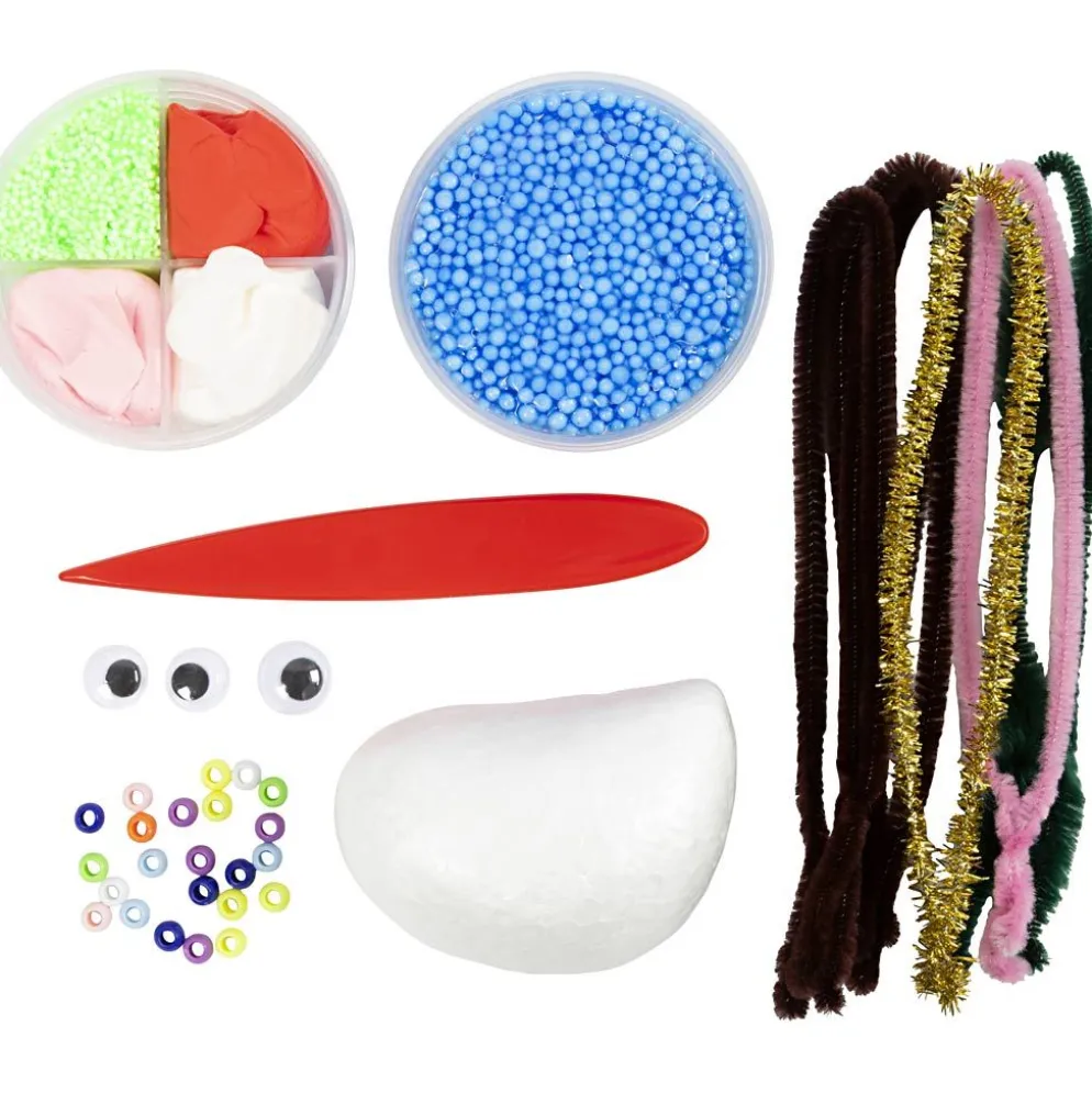 Mini DIY Kit Modellera, Renmonster, mixade färger, 1 förp.
