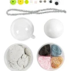 Mini DIY Kit Modellera, robot, grå, rosa, 1 förp.