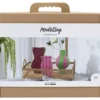 Mini DIY Kit Modellera, Vas av pappersmassa, mixade färger, 1 förp.