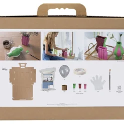 Mini DIY Kit Modellera, Vas av pappersmassa, mixade färger, 1 förp.