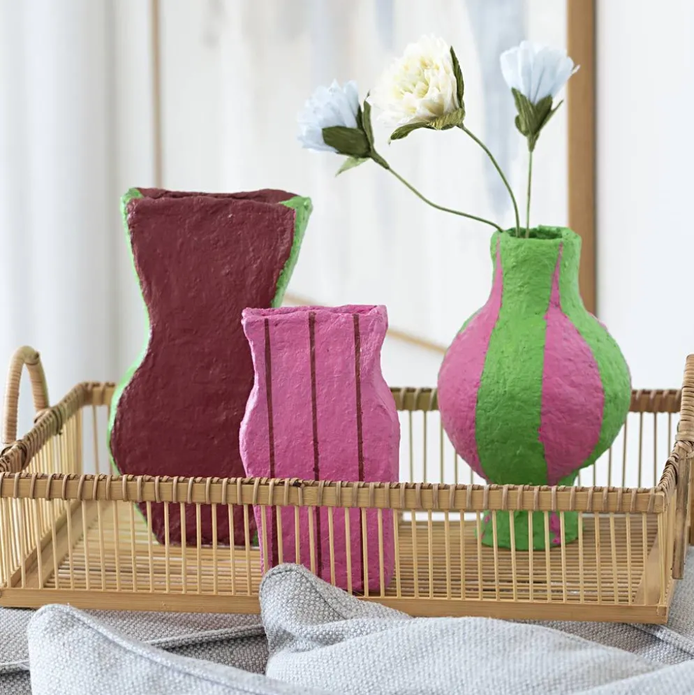 Mini DIY Kit Modellera, Vas av pappersmassa, mixade färger, 1 förp.