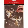 Mini DIY Kit, ängel i halm, H: 8 cm, 1 förp.