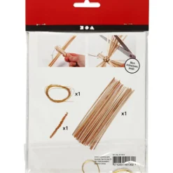 Mini DIY Kit, ängel i halm, H: 8 cm, 1 förp.