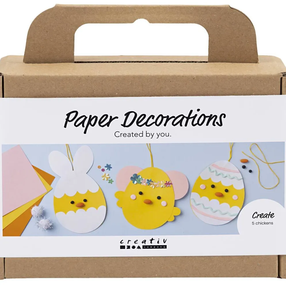 Mini DIY Kit Pappersdekoration, kartong med dekoration, 1 set