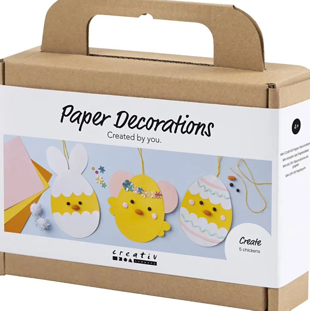 Mini DIY Kit Pappersdekoration, kartong med dekoration, 1 set