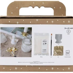 Mini DIY Kit Resingjutning, Änglar, guld metall, vit, 1 förp.