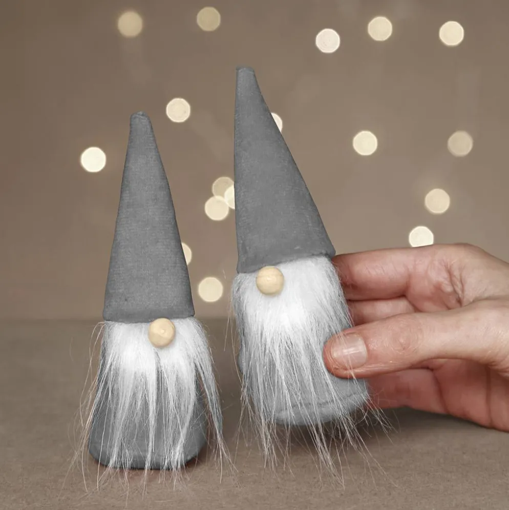 Mini DIY Kit, Skandinavisk tomte, H: 12 cm, grå, 1 förp.
