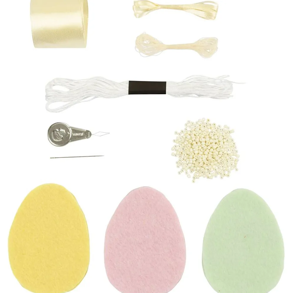 Mini DIY Kit Sömnad, påskägg, pastellfärger, 1 förp.