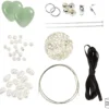 Mini DIY Kit Smycken, Aventurinhjärta, klar, 1 förp.