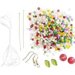 Mini DIY Kit Smycken, Elastiskt armband och örhänge, 1 förp.