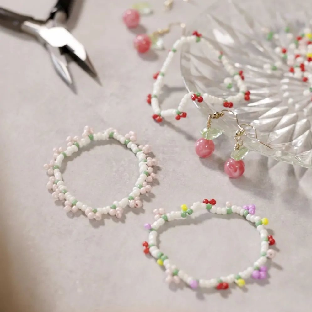 Mini DIY Kit Smycken, Elastiskt armband och örhänge, 1 förp.