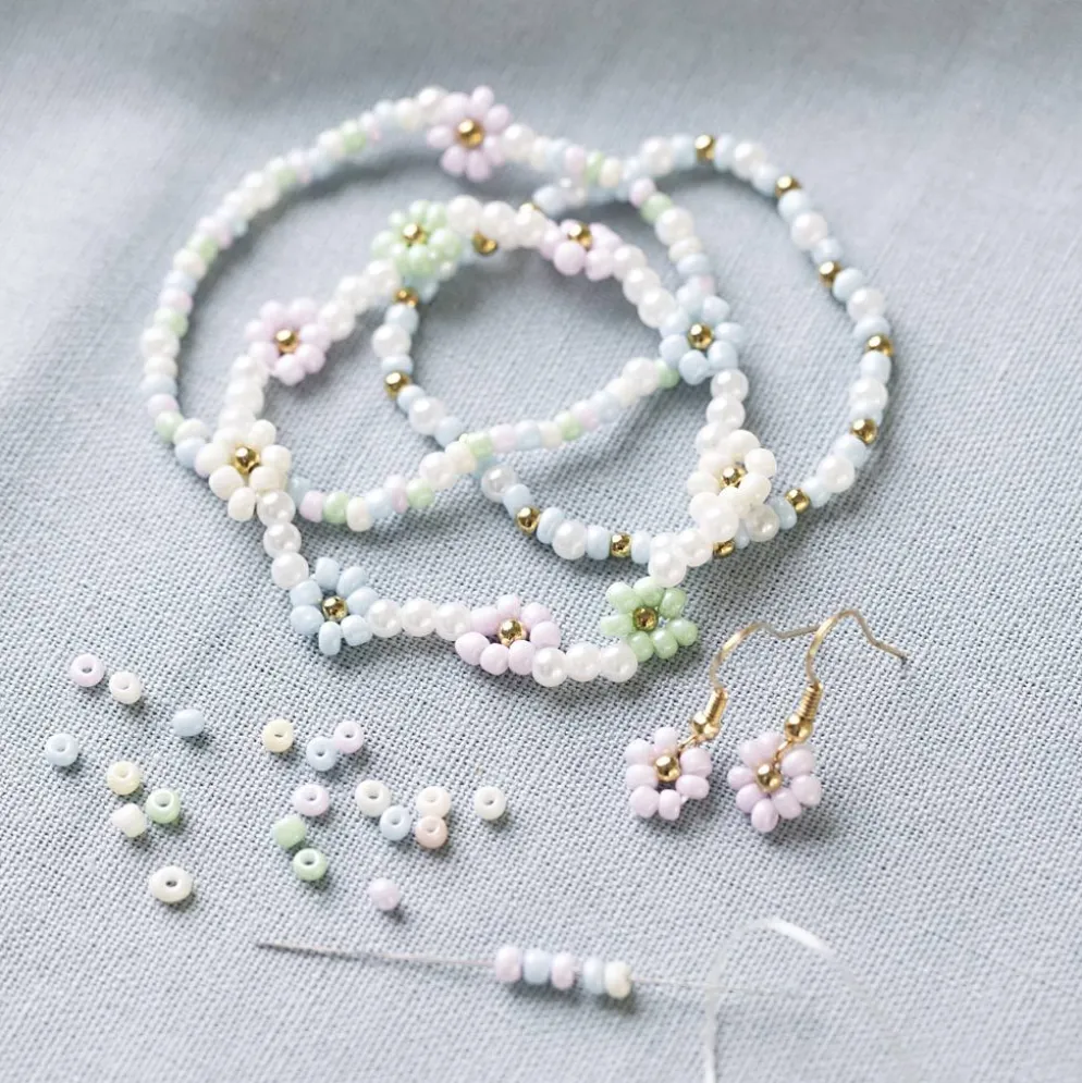 Mini DIY Kit Smycken, Elastiskt armband, örhänge, 1 förp.